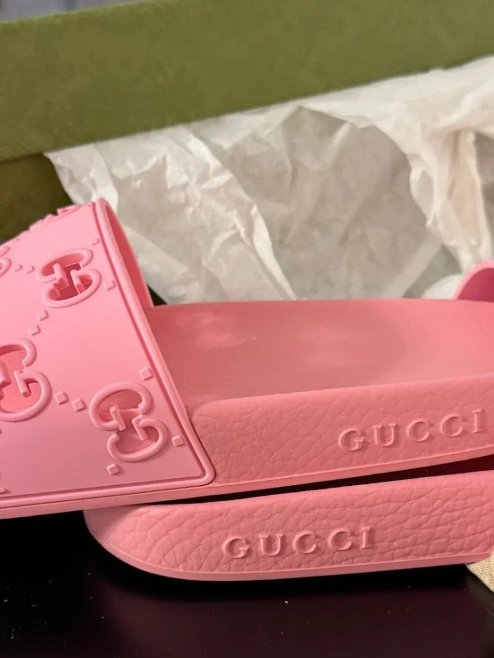 Gucci Rubber Pursuit GG Slides - Picture 4 of 5